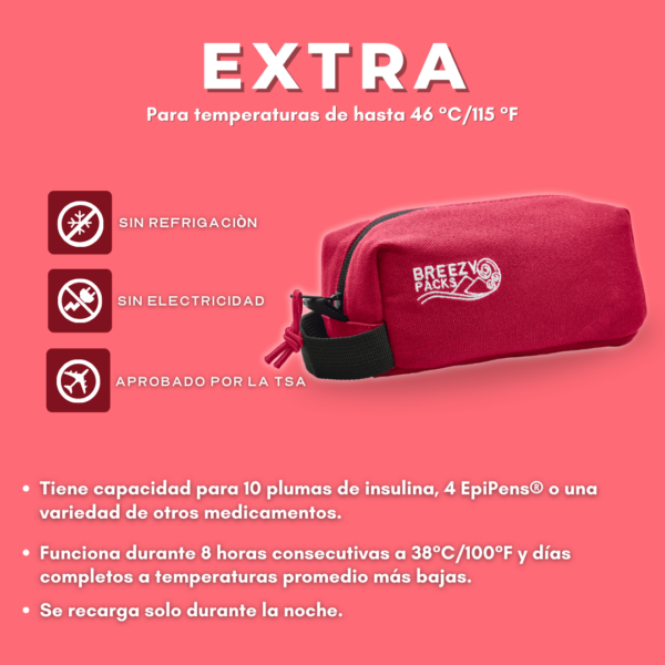 Cartuchera estuche refrigerante insulina medicamentos viaje