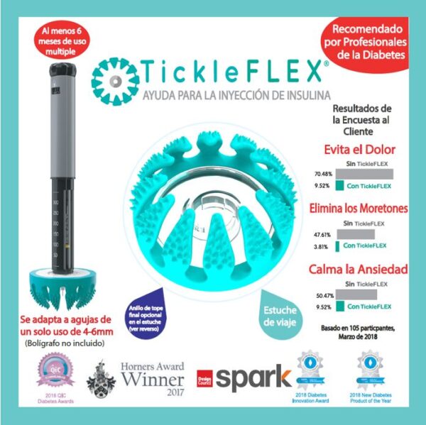 Ayuda inyeccion insulina tickleflex lapicero